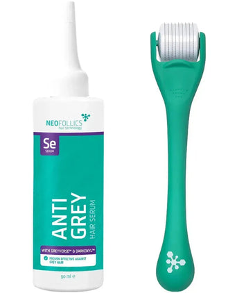 Neofollics anti-grey serum + scalp roller