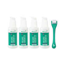 4x Neofollics baardgroei serum + gratis baardroller