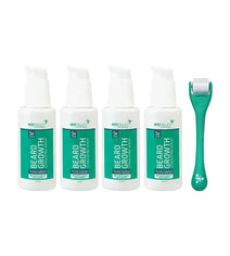 4x Neofollics baardgroei serum + gratis baardroller