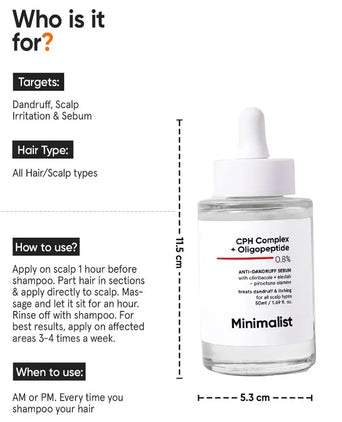Minimalist CPH Complex + Oligopeptide 0.8% anti-roos hoofdhuid serum