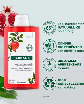 Klorane shampoo voor gekleurd haar Granaatappel (400 ml)