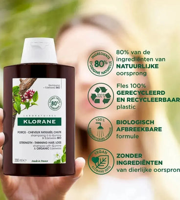 Klorane anti-haaruitval shampoo Kinine/Edelweiss (400 ml)