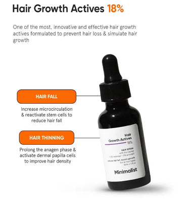 Minimalist Hair Density Serum 18% haargroei serum (3-pack)