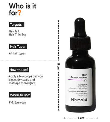 Minimalist Hair Density Serum 18% haargroei serum (3-pack)