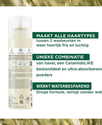 Klorane droogshampoo alle haartypes Havermelk (150 ml)