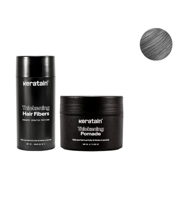 Keratain pommade + Keratain haarvezels - Grijs (25 gr)