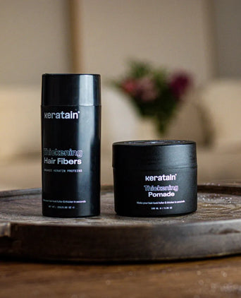 3x Keratain haarvezels + gratis Keratain pommade - De Haargroeispecialist