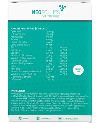 Neofollics baardgroei tablets